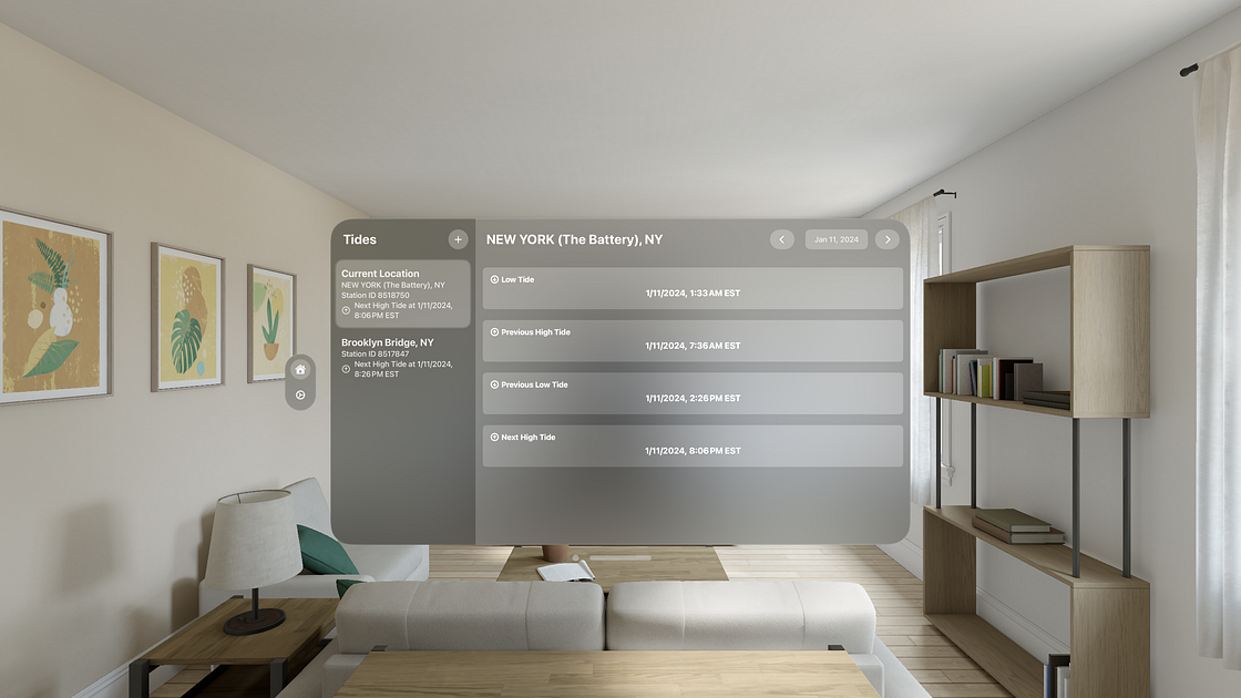 Tides - high and low tide info