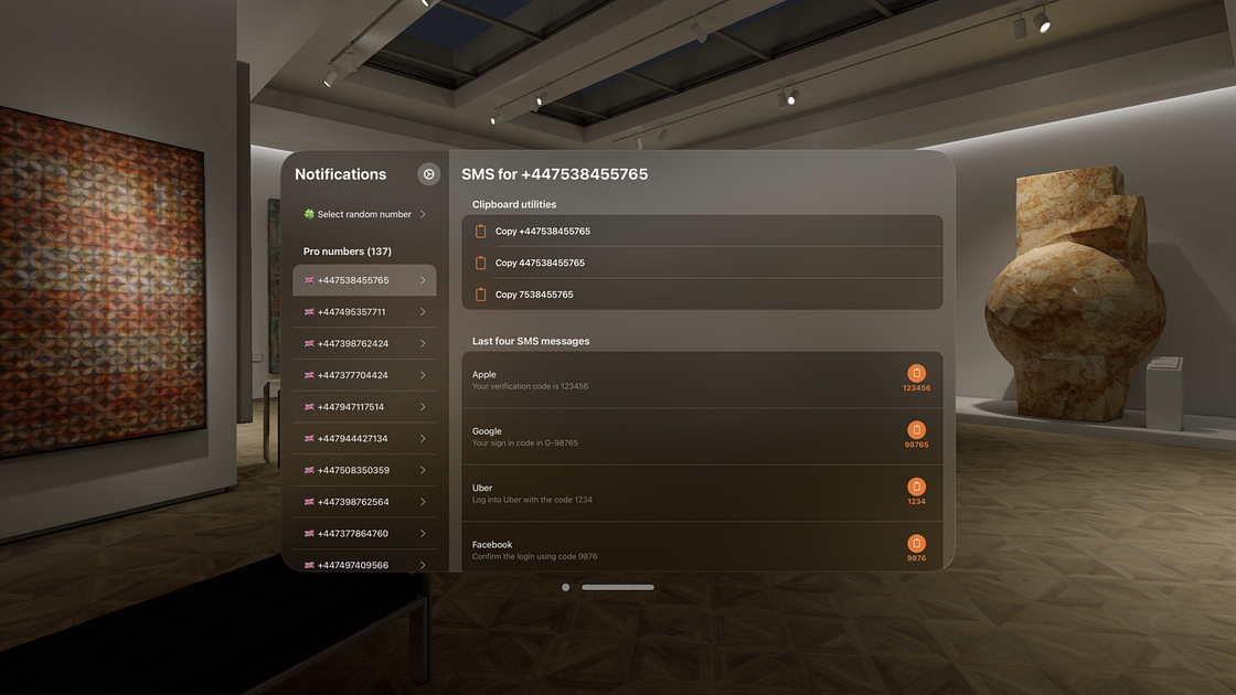 Notifications - Temp Number