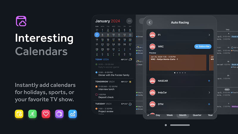 Fantastical Calendar