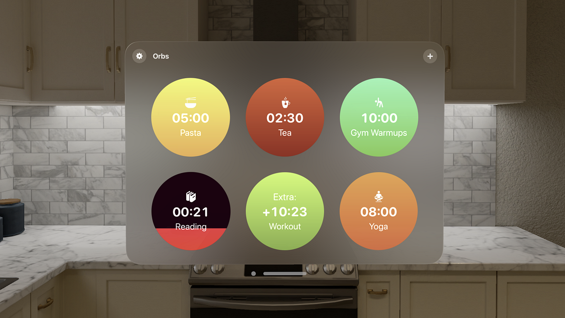 Countdown Timers Widget: Orbs